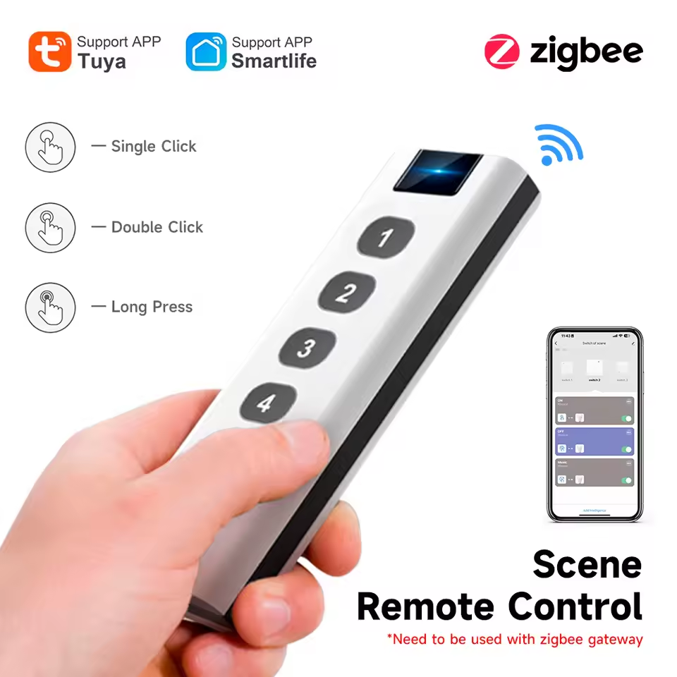 Tuya 4 Channel - Tuya ZigBee 지능형 장면 스위치 4Gang은