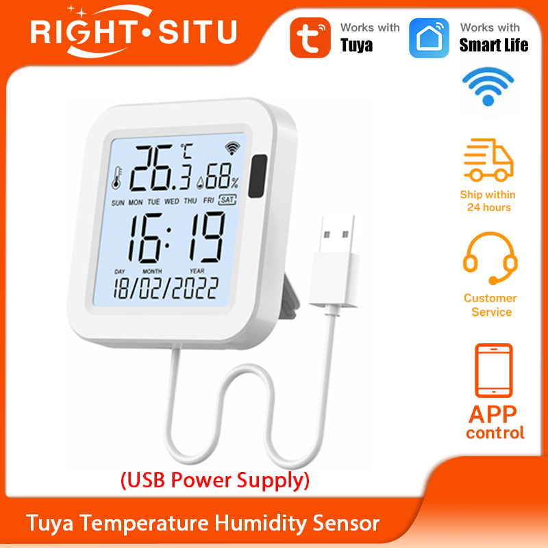 Home Assistant Tuya - 스마트 온도계 습도계 Tuya WiFi 온도