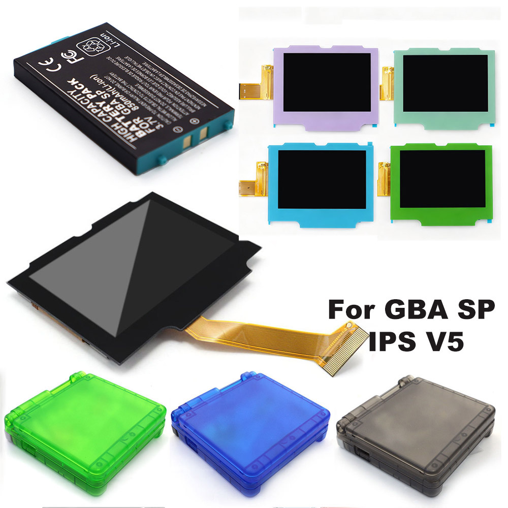 Shelly Plug - GBA SP용 IPS LCD V5 키트,