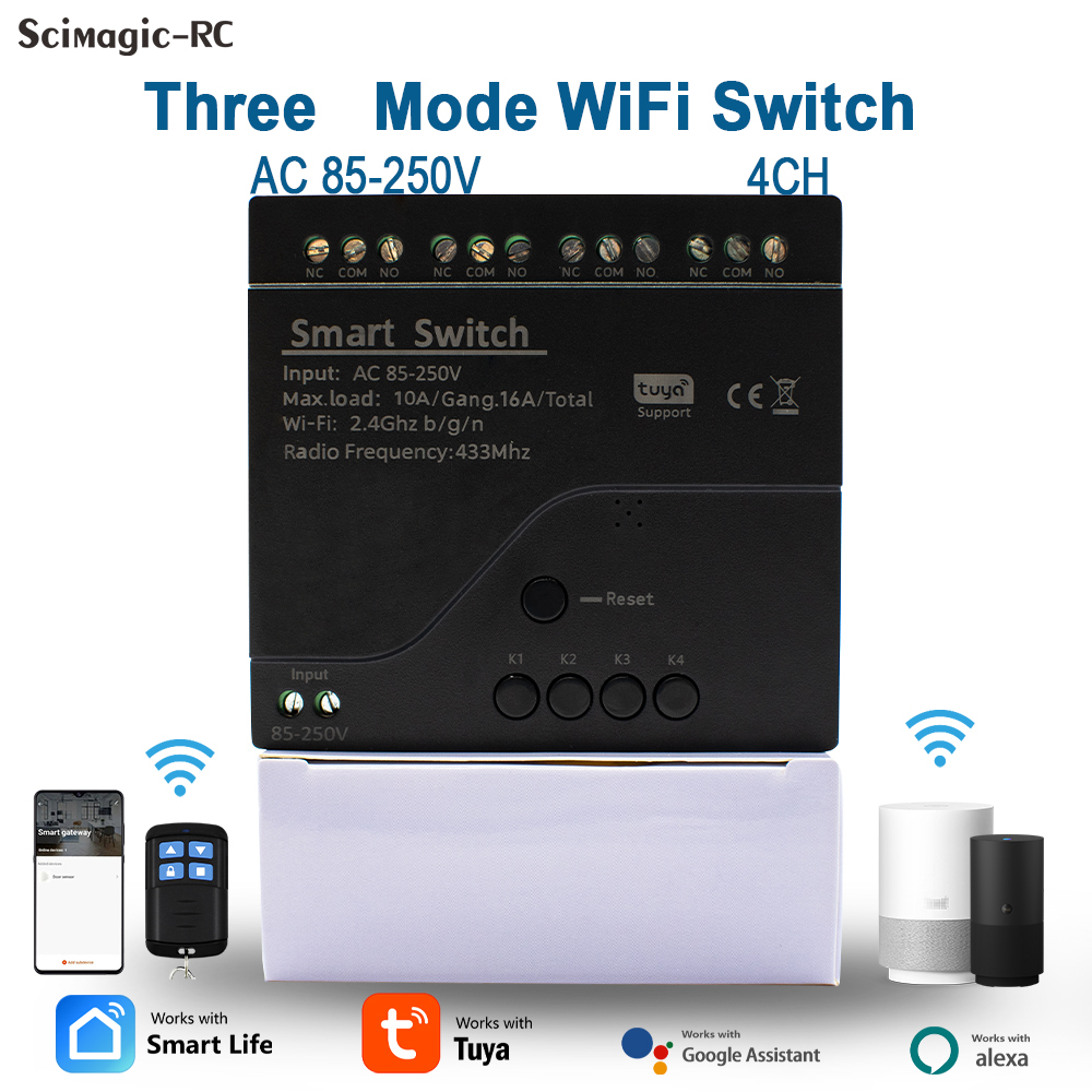 4CH WiFi 릴레이 모듈 투야 스마트 무선 모터 스 - Tuya 4 Channel 리뷰 및 가격