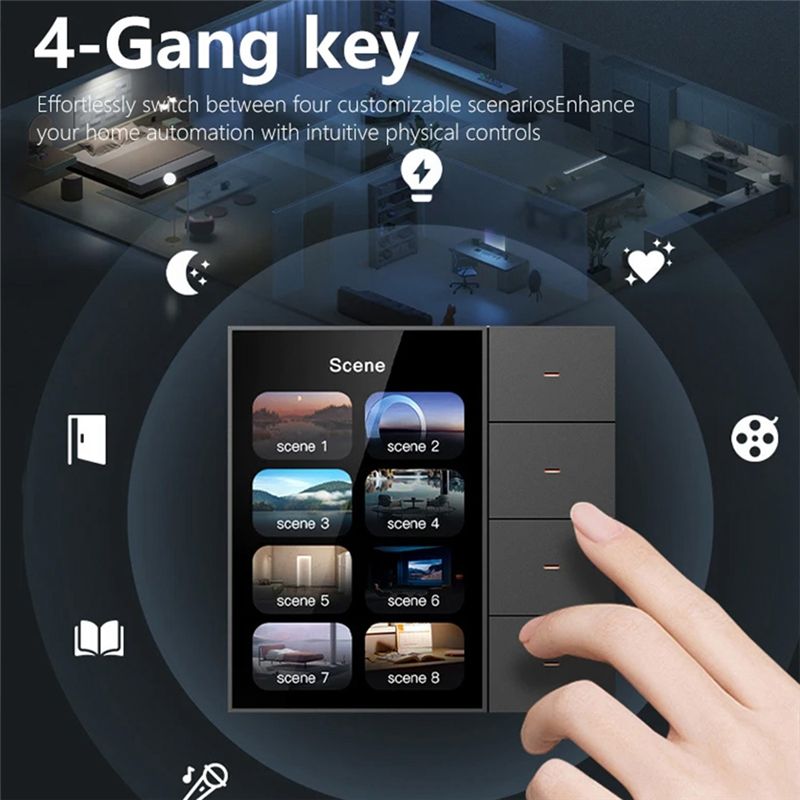 AED6-Tuya Zigbee 3.5 인치 스마트 월  - Tuya 4 Channel 리뷰 및 가격